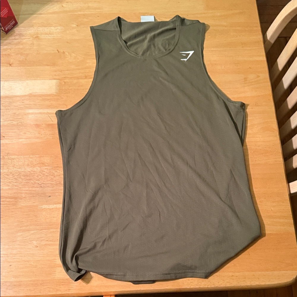 Gymshark Olive Sleeveless Tank Top